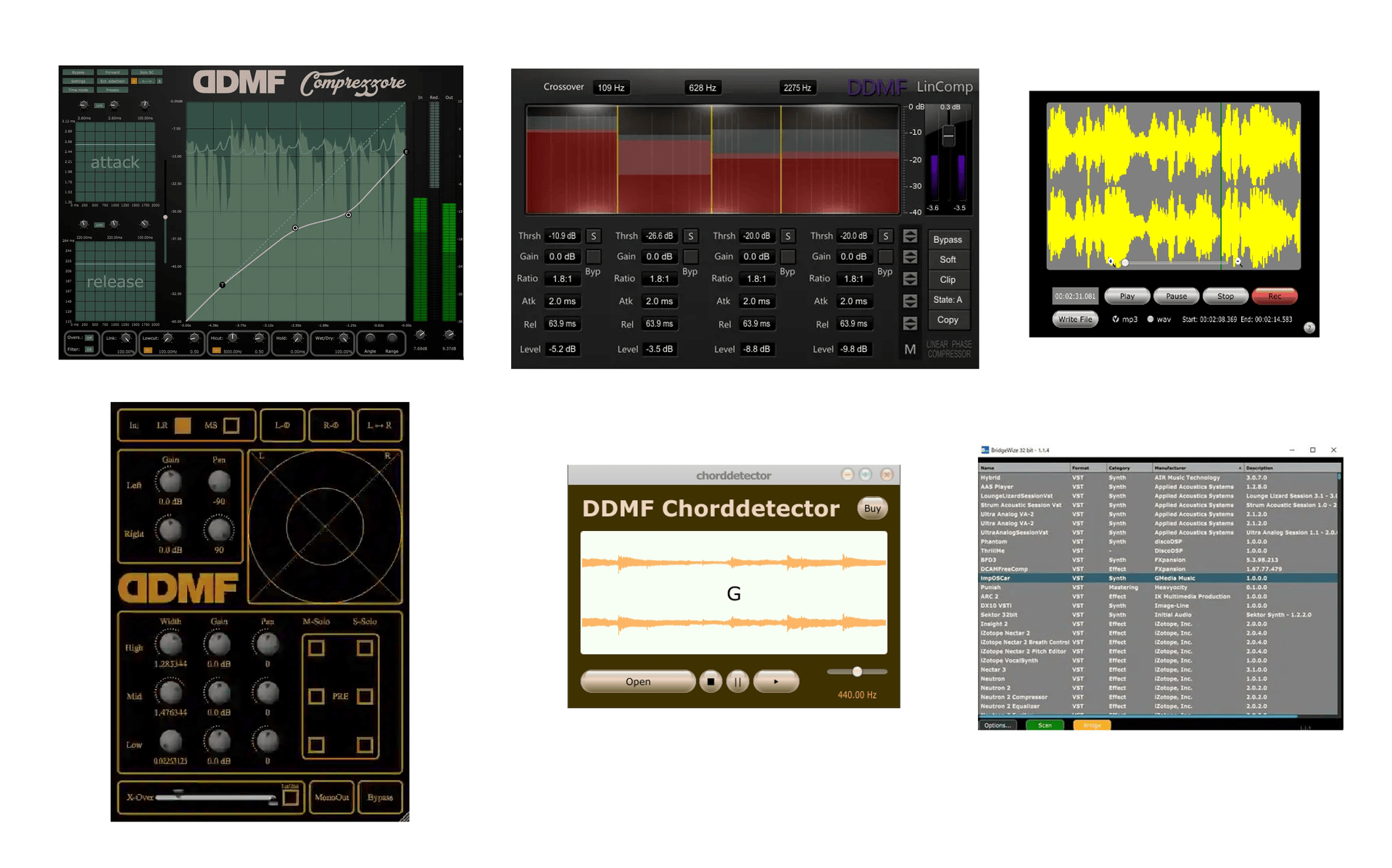 DDMF Comprezzore LinComp Stereo Chord Bridgewize + More